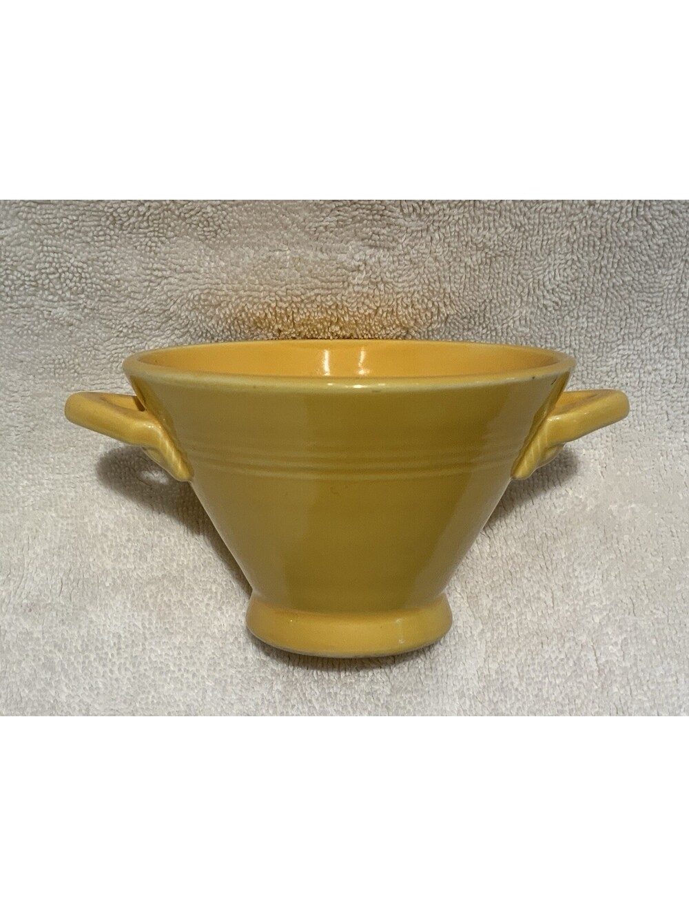 Vintage Homer Laughlin Harlequin Art Deco Style Yellow Open 6oz. Suger Bowl